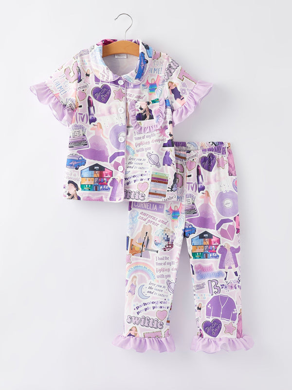 ts-character-print-girls-pajamas Rylee Faith Designs - Sophia's StylePajamas-1